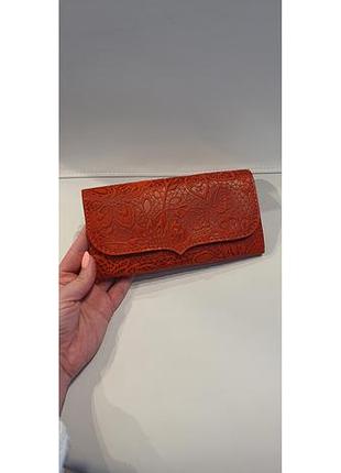 Жіночій гаманець-клатч handmade великий червоний