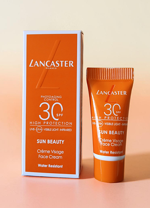 Lancaster sun beauty sublime сонцезахисний крем для обличчя мініатюра 5 мл