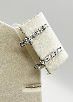 Сережки срібні з кубічним цирконієм 2,55 г