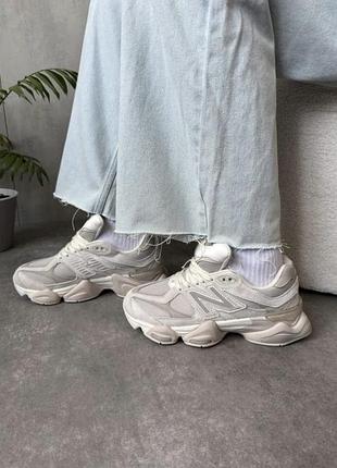 Жіночі кросівки  new balance 9060 light beige женские кросовки нью беланс 9060 бежевые