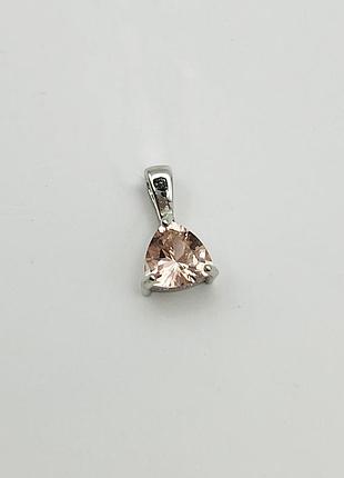 Кулон серебряный с морганитом 0,98 г