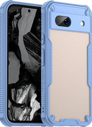 Протиударний чохол для google pixel 8a матовий frosted pc airbag блакитний