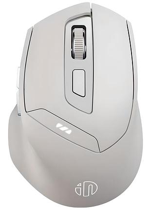 Мышь inphic dr6+ беспроводная bluetooth и usb 2.4ггц, 2400 dpi, бежевый