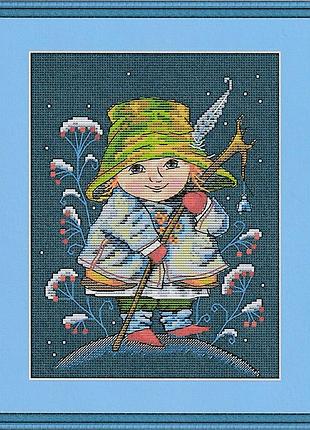 Набор для вышивания "cristmas bell". aida 16ct, 17*22 см без нанесения на канву схемы