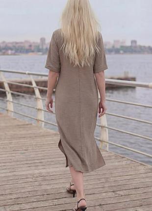 Летнее женское платье креп жатка 8
