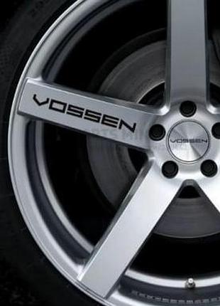 Чорні 13 см наклейки на диски vossen воссен легкозаймані