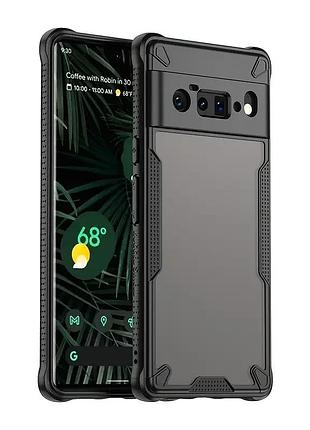 Чохол протиударний для google pixel 6 pro frosted pc air bag матовий чорний