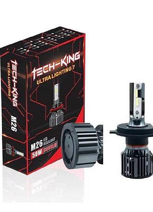 Led лампы h4 12-24v 50w 7600lm 6000k (комплект 2 шт) – ближний и дальний свет