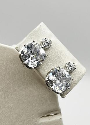 Сережки серебряные с кубическим цирконием 7,56 г