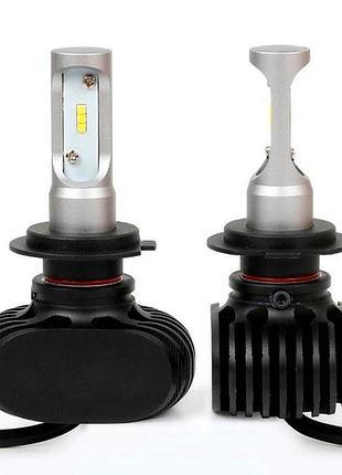 Комплект світлодіодних ламп headlight s1 h7 6000k 8000lm з радіатором 12-24v