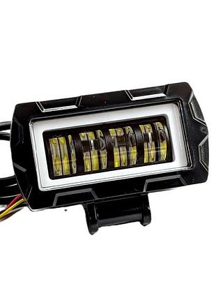 Світлодіодна фара starlight hp-gzd-307-01 ближнє світло (біле+жовте) + drl 12/24v