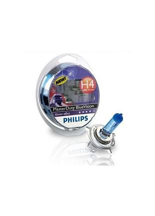 Автолампа philips 13342mdbvs2 h4 75/70w 24v p43t masterduty bluevision