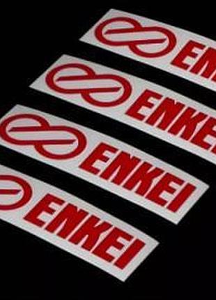 Червоні наклейки на диски enkei легкосплавні єнкей енкей