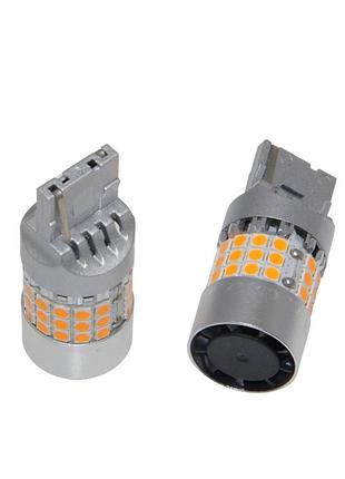Комплект світлодіодних ламп led qline 7440 (w21w) amber canbus (2шт) 12v