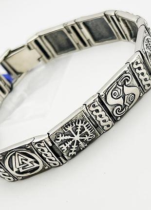 Браслет серебряный "руны" 21 45,13 г
