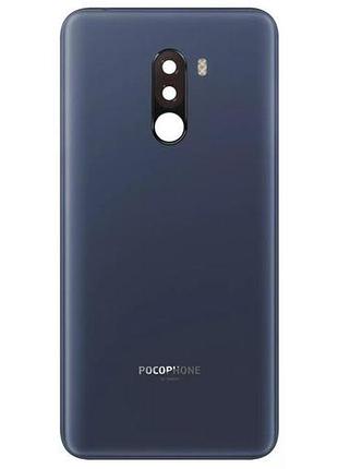 Задняя крышка xiaomi pocophone f1 со стеклом камеры, blue