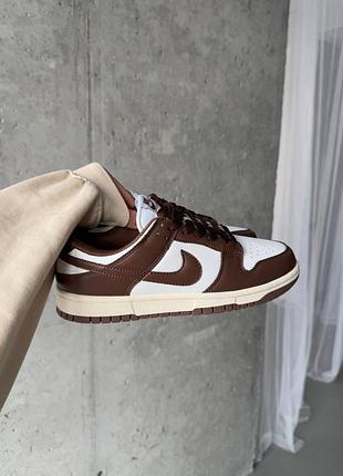 Кроссовки nike dunk low cacao wow brown/sail 2