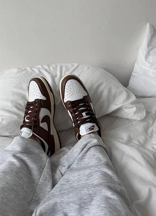 Кроссовки nike dunk low cacao wow brown/sail