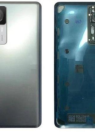 Задняя крышка xiaomi 12t, с стеклом камеры, silver