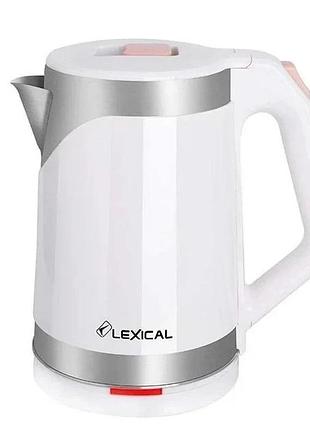 Чайник lexical lek-1412 електричний хромоване покриття 1,8 л 2200 вт.