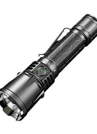Потужний ручний тактичний ліхтар klarus xt21x pro з функцією павербанку (4400лм, 336м, 1*21700, 5000маг)
