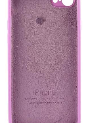 Чехол silicone case box для apple iphone 8 бампер soft touch с микрофиброй фиалковый 2