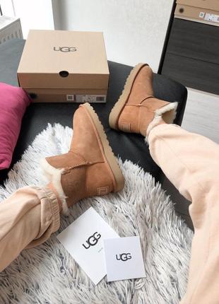 Ugg mini chestnut 💎svarovski💎угги женские зимние с мехом10 фото