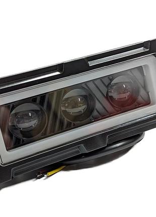 Світлодіодна фара starlight hp-gzd-311-01 ближнє світло (біле+жовте) + drl 12/24v