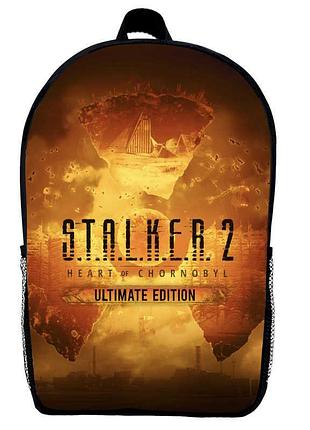 Рюкзак школьный сталкер 2 (school gear bag stalker 2 - 02) черный, 39 х 27 х 14 см