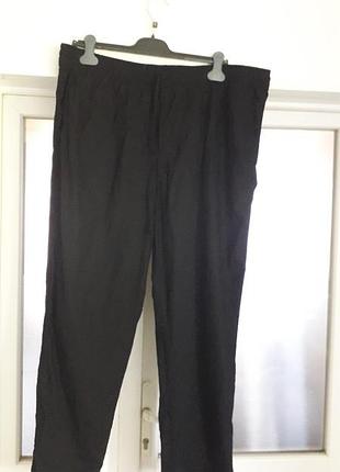 N&amp;m 
42/xl/50
180/ 100s
черные мужские летние брюки на резинке с боковыми карманами
51% льон
49% бавовна
идеальное состояние (состояние новых)
