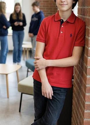 Яскрава футболка-поло в стилі polo ralph lauren (р. s)