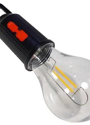 Акумуляторна кемпінгова лампа з карабіном camping lamp led-3 світлодіодний світильник ukc 9061 з підзаряджанням