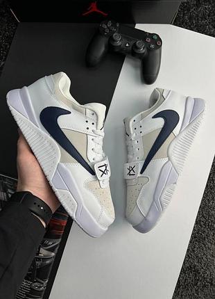Мужские кроссовки nike air jordan x travis scott “cut the 97” white navy