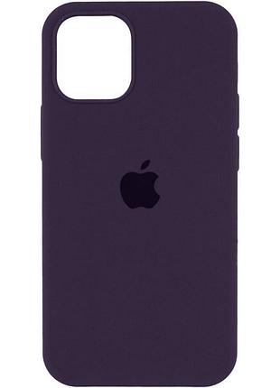 Чехол fiji silicone case для apple iphone 13 бампер накладка soft touch с микрофиброй dark aubergine
