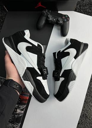 Чоловічі кросівки nike air jordan x travis scott “cut the check” black white