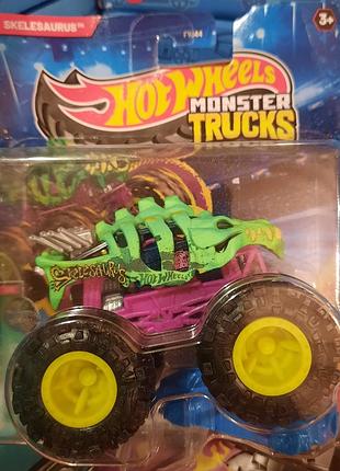 Hot wheels monster trucks 1:64 scale skelesaurus jdp95 mattel хот вілс монстер трак скелезавр