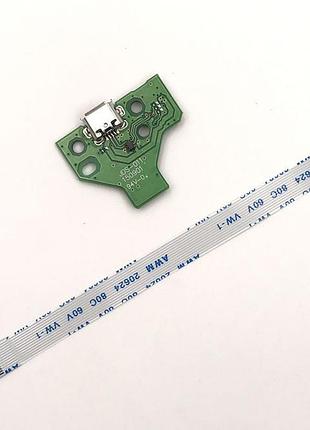 Плата питания jds-011 dualshock 4 + шлейф 12 pin/модуль зарядки джойстика micro usb