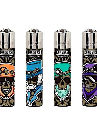 Зажигалка clipper marked skulls (набор)