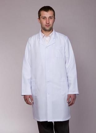 Медицинский мужской халат с длинным рукавом 60