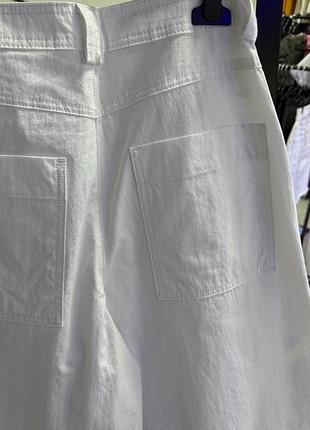 Білосніжні штани баггі zara 4