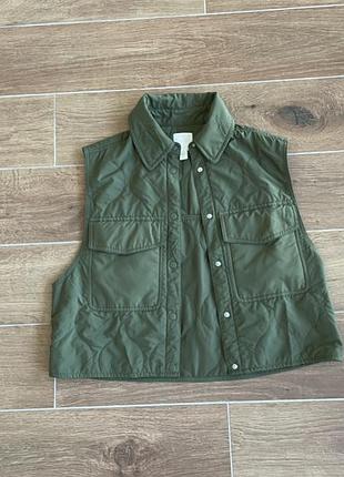 Жилетка h&m, хакі, розмір xs