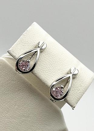Сережки серебряные с кубическим цирконием 3,53 г