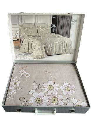 Комплект постільної білизни maison d'or marguerites beige тенсел 220-200 см бежевий