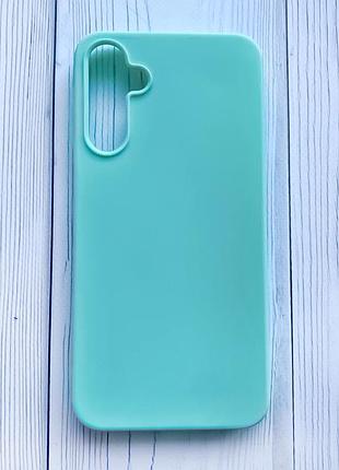Силиконовый матовый чехол на samsung galaxy a15 (a155) бирюзовый