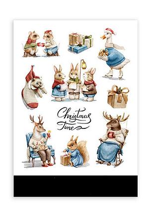 Набор наклеек a5, стикеры для блокнотов, дневников, телефонов и ноутбуков christmas time