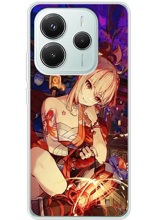 Чехол силиконовый с картинкой на xiaomi redmi note 14 5g (аниме, anime)