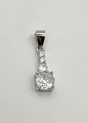 Кулон серебряный с кубическим цирконием 1,35 г