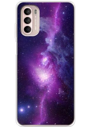 Чехол силиконовый с картинкой на motorola g52 (космос)