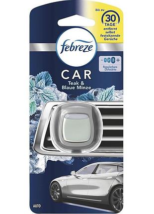 Ароматизатор для автомобиля febreze car teak & blaue minze