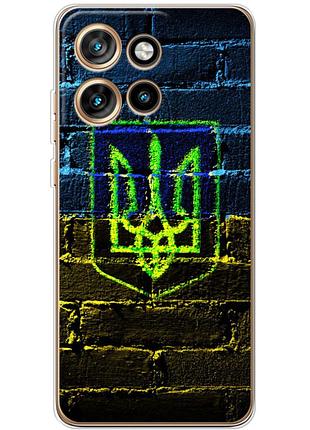 Чехол силиконовый с картинкой на motorola edge 50 neo (патриотический, герб украины)